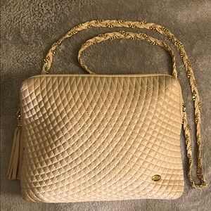 Bally Cream Quilted Crossbody Bag